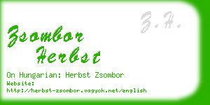 zsombor herbst business card